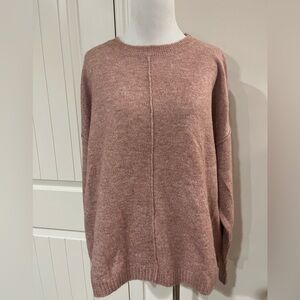 Elegant Mauve Crew Neck Sweater